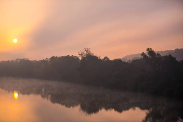 istock Morning fog day on the river 1062588650