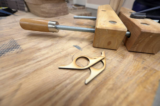 istock Wooden handscrew clamp for woodwork 1062601464
