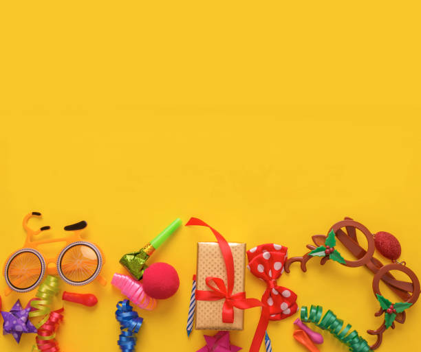 istock Decor for the holiday on a yellow background. 1062604284