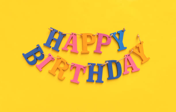 istock Happy Birthday. Letters on a white background. 1062604864