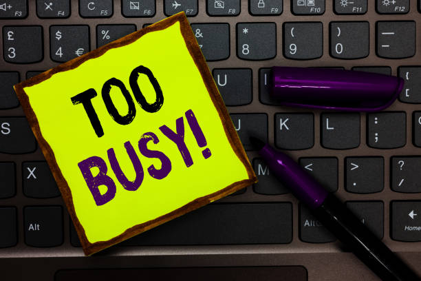 Handwriting Text Too Busy Concept Meaning No Time To Relax No Idle Time For  Have So Much Work Or Things To Do Yellow Paper Keyboard Inspiration  Communicate Ideas Messages Black Markers Stock Photo - Download Image Now -  iStock