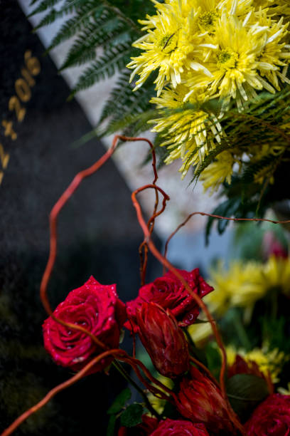 istock Flowers on a grave 1062611850