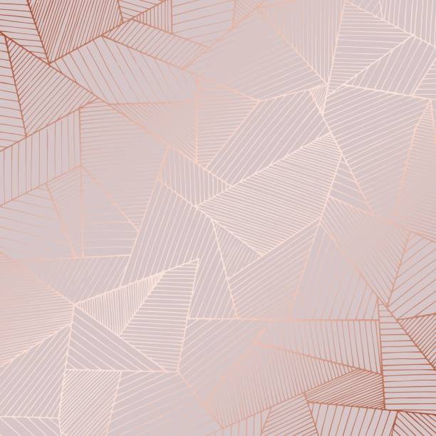 ozdobne tło z imitacją różowego złota - wallpaper luxury backgrounds wallpaper pattern stock illustrations