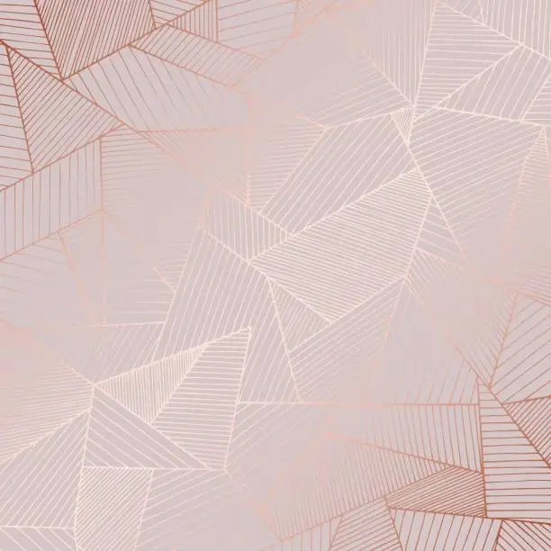 Vector illustration of Decorative background with rose gold imitation