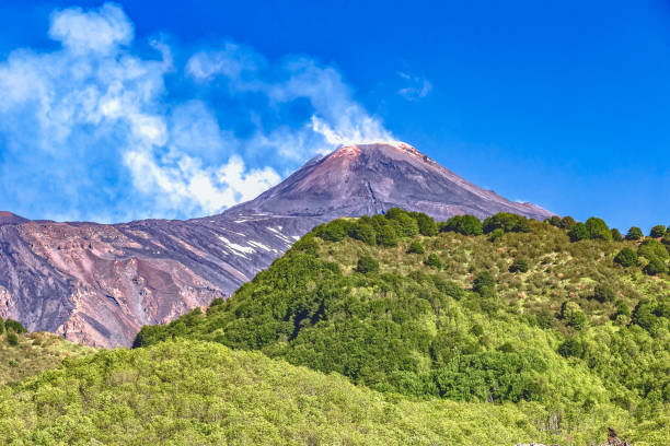 Zafferana Etnea - Etna Volcano - Sicily Zafferana Etnea - Volcano Etna - Sicily mt etna stock pictures, royalty-free photos & images