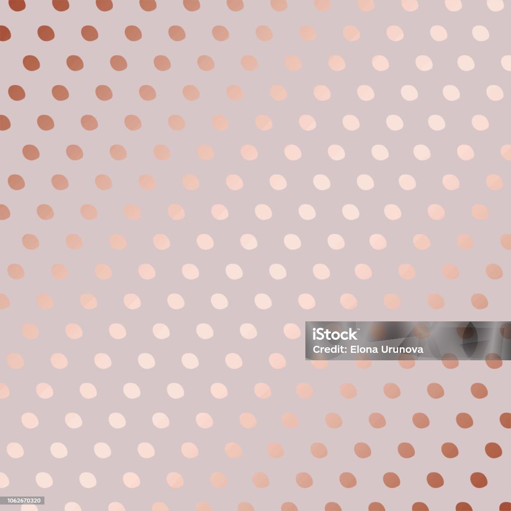 Rose Gold Pattern Vector Rose Gold Decorative Vector Pattern With Dots Stock Illustration ...