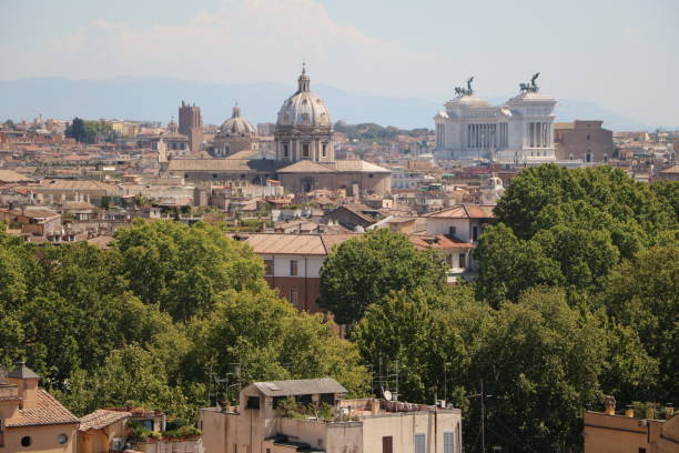 wakacje w historycznym centrum rzymu, włochy - janiculum zdjęcia i obrazy z banku zdjęć