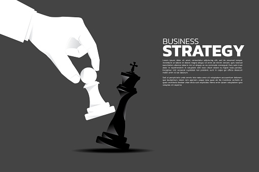 concept of business strategy and win competition.
