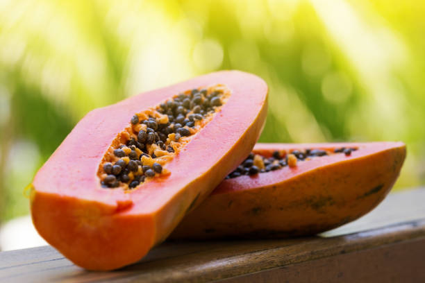 istock Slices of fresh cutted papaya 1062708222