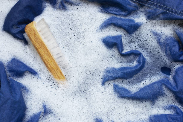 istock Washing Jeans shirt, soaked 1062711980