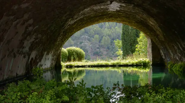 Photo of Vault with water in the Garden of Alfabia, Mallorca, Spain