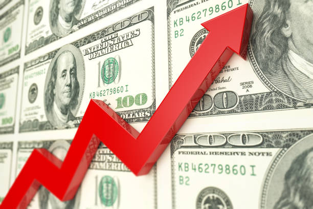 istock Red arrow And dollar finance decline graph- Stock image 1062732920