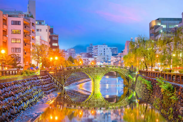 istock Meganebashi or Spectacles Bridge in Nagasaki, Japan 1062738470