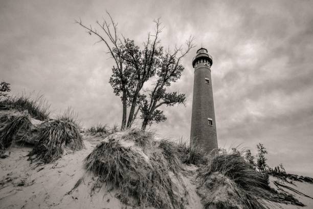istock Little Sable Lighthouse And Sand Dunes On Lake Michigan 1062747516