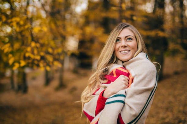 istock Young woman enjoying autumn 1062749620