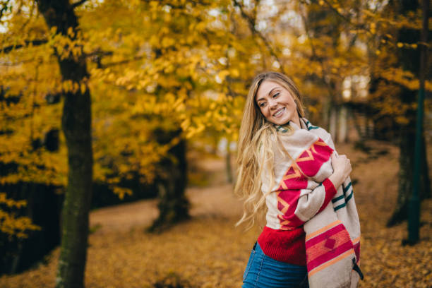 istock Young woman enjoying autumn 1062750818
