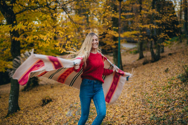 istock Young woman enjoying autumn 1062752620