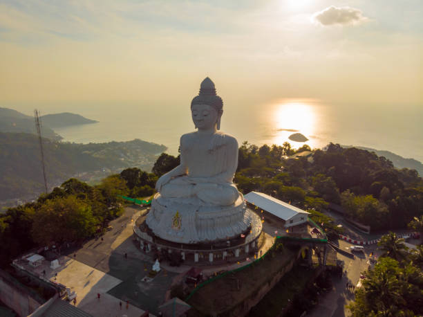 istock Big buddha Phuket Aerial view Sunset Thailand 1062754378