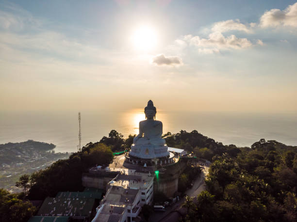 istock Big buddha Phuket Aerial view Sunset Thailand 1062754386