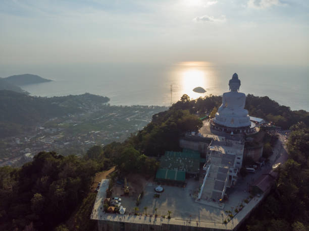 istock Big buddha Phuket Aerial view Sunset Thailand 1062754446