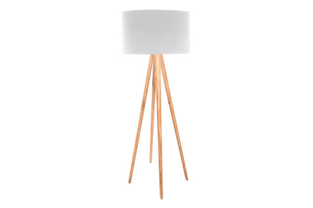 istock Decorative tripos standing light / FLOOR LAMP / LAMPSHADE isolated on white 1062768082