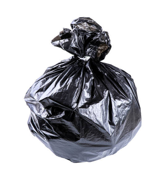 istock garbage bags isolated on white background.with clipping path. 1062771358