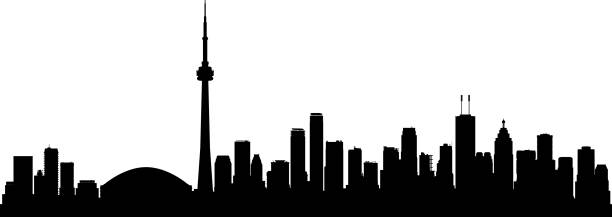 toronto (alle gebäude sind vollständig und beweglich) - toronto stock-grafiken, -clipart, -cartoons und -symbole