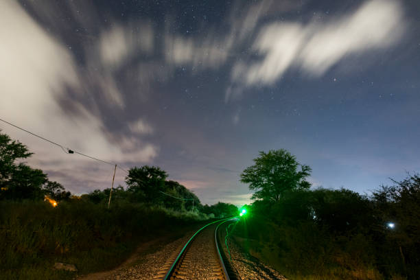 istock Green light at the end of the curve. 1062778920