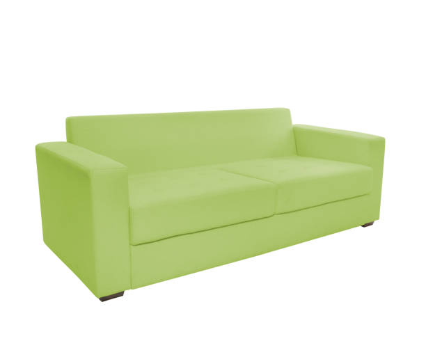 istock Three seats cozy color fabric sofa isolated on white background 1062783234