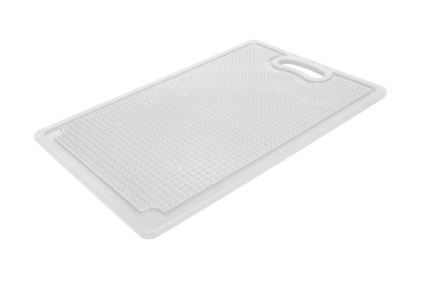 istock Plastic color chopping board isolated on white background 1062787302