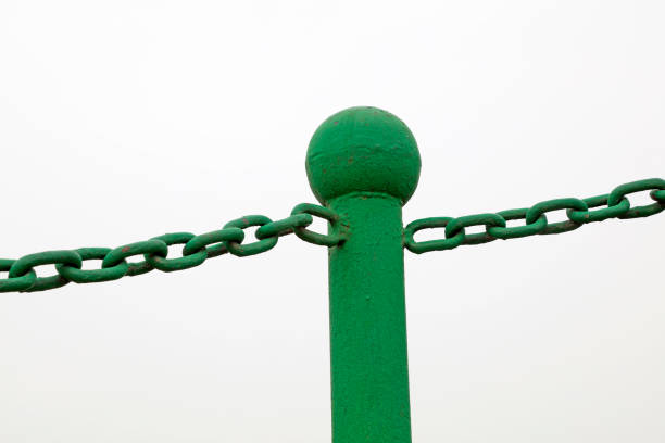 Green steel pipes and chains