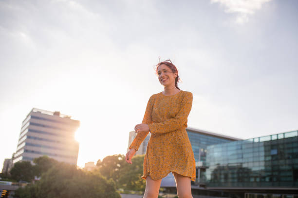 istock Cheerful Woman Dancing 1062791950