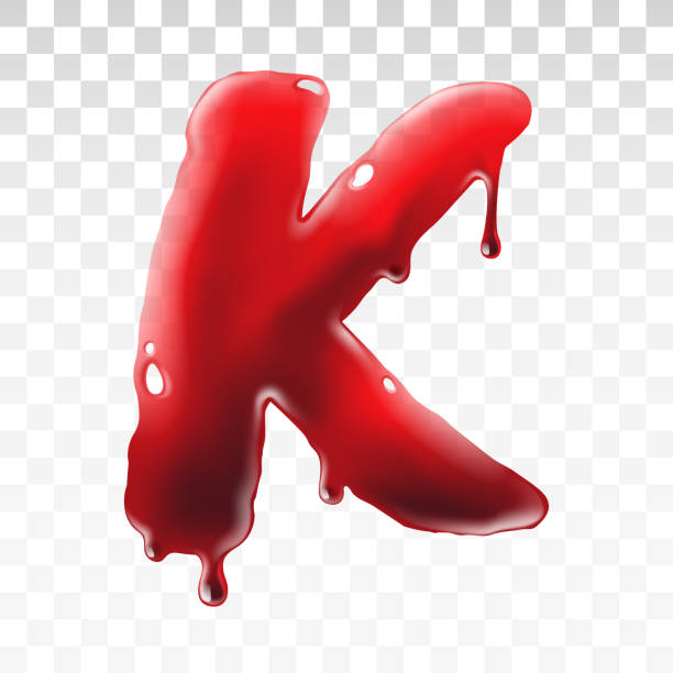 illustrazioni stock, clip art, cartoni animati e icone di tendenza di alfabeto sanguinoso traslucido isolato su sfondo trasparente - letter k blood alphabet drop