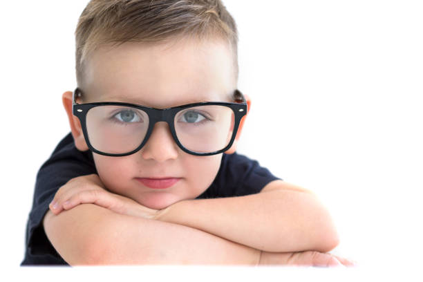istock Smart Boy in the Glasses Isolated on the White Background 1062807330