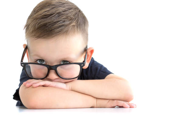 istock Smart Boy in the Glasses Isolated on the White Background 1062807338