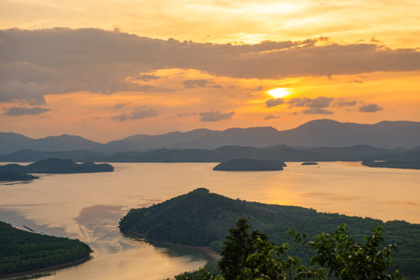 istock Top view before sun set at Khao Phee or Khao Fa Chi View Point, Ranong, Thailand 1062819406