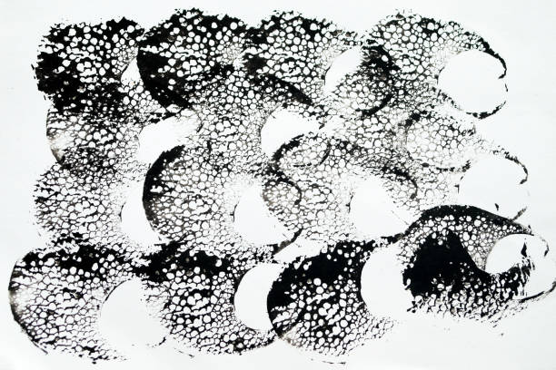 istock Abstract Chinese ink background. Black paint stroke texture on white paper. 1062822084