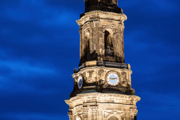 istock Holy Cross Church in Dresden at night 1062828824