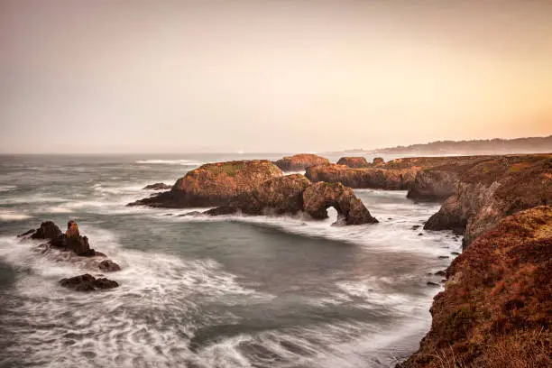 Mendocino Headlands, California, at dawn.