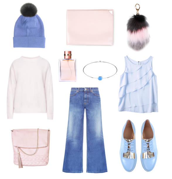 istock Womens clothes collection set collage isolated. 1062847702