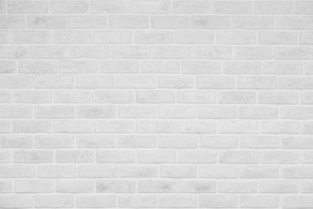 White brick wall Texture Design. Empty white brick Background for ...
