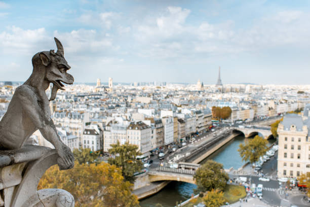 istock Aerial cityscape view of Paris 1062866820