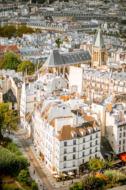 istock Aerial cityscape view of Paris 1062867012
