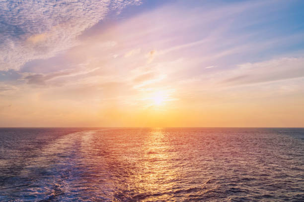 istock Scenic view of cruise liner deck and ocean 1062867560