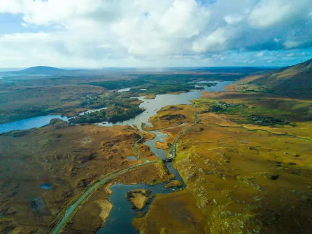 Dramatic landscape at Derryclar Lough, Connemara, Galway, Ireland.