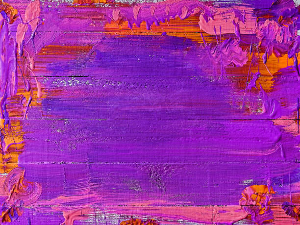 istock Violet, pink and blue abstract painted worn wood panel board background. 1062875466