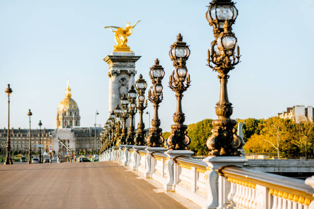 istock Landscape view of Alexandre bridge in Paris 1062878938