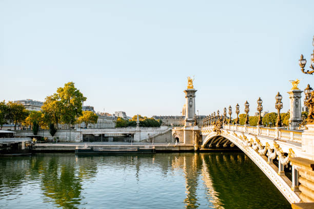 istock Landscape view of Alexandre bridge in Paris 1062878948
