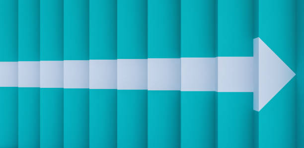 blue stairs with a arrow sign 3d render 3d illustration