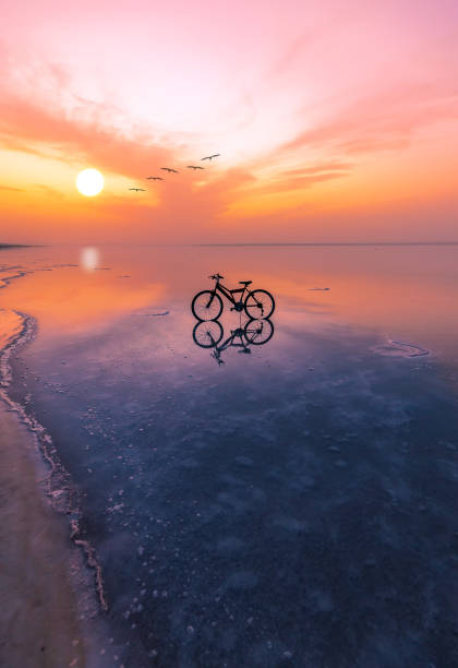 istock Salt Lake. Sunset and reflection landscape. Tuzgolu. 1062895226